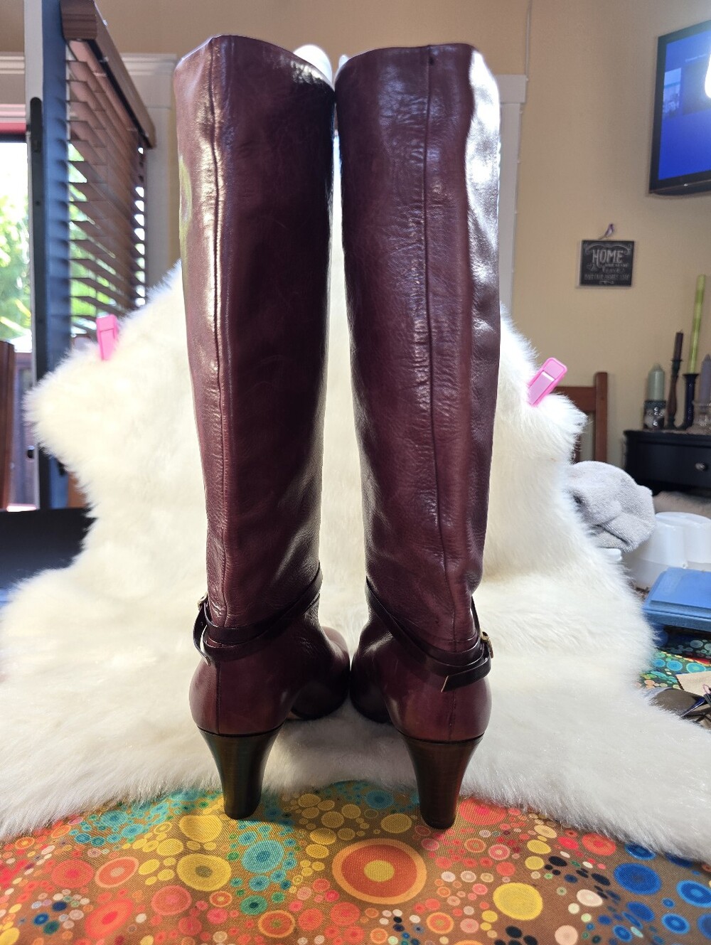 Harvard Square Burgundy Leather Equestrian Riding Boots - Women's - Picture 6 of 16